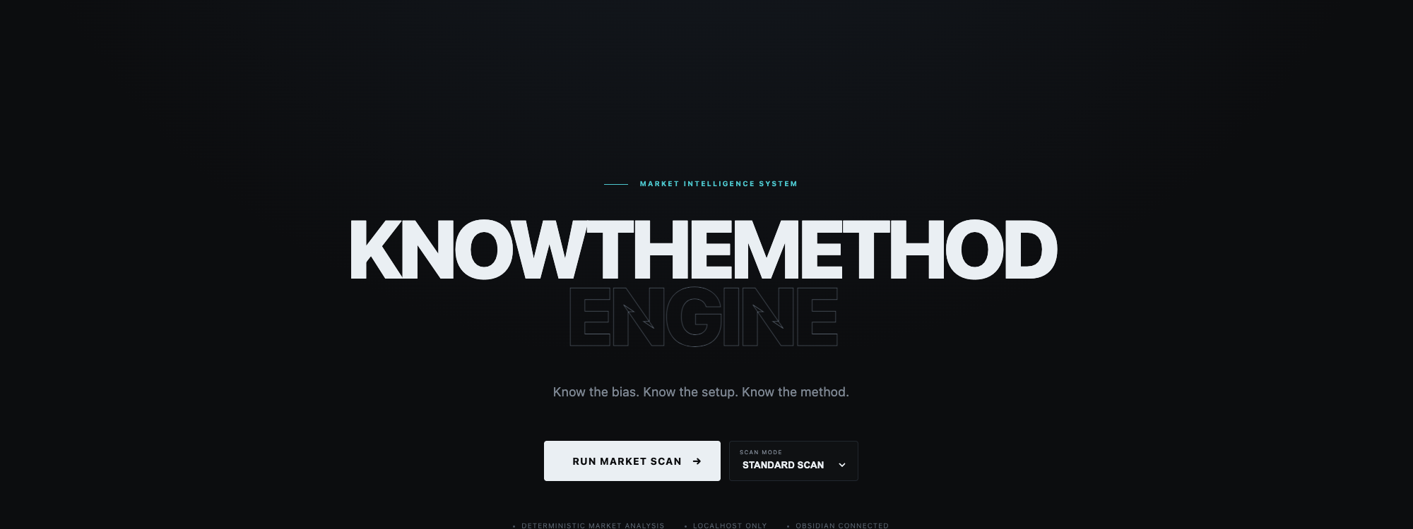 KnowTheMethod Pro Engine home screen